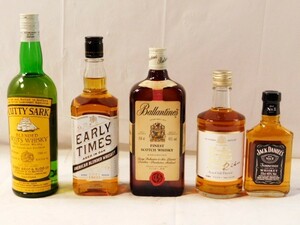 A782★古酒/ウィスキー/5本セット/CUTTYSARK/ EARLY TIMES/ JACK DANIEL’S/他/お酒/アルコール★送料870円～