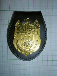 特価SALE！U.S.Navy Investigation Division NCIS badge クリップホルダー＆チェーン付セット1点物 在庫限り