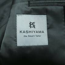 P016■秋冬 KASHIYAMA カシヤマ ザ・スマートテーラー 黒色系シャドーストライプ 高級シングルスーツ A6 W82cm オンワード樫山 未使用品_画像5