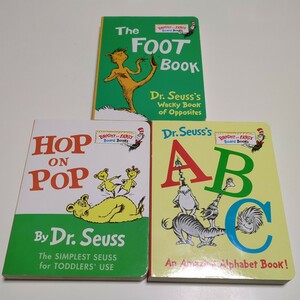 Dr. Seuss 洋書3冊セット Hop on Pop / Dr. Seuss's ABC / The Foot Book 児童向け ボードブック Bright & Early Board Books 英語 絵本