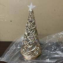 [11-85]LUMIDA グリッターウォーターツリー スノードーム クリスマスツリー ライト ガラス ゴールド 装飾 飾り_画像5