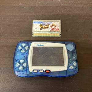 [11-99]BANDAI WonderSwan Color ワンダースワン カラー 本体 ワンピース グランドバトル スワンコロシアム カセット SWC-BANC29