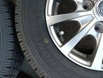 バリ山 21年製 12インチ 社外アルミホイール スタッドレスタイヤ 4本セット 145/80R12 3.5J PCD100 4穴 +45 ミラバン ハイゼット_画像7