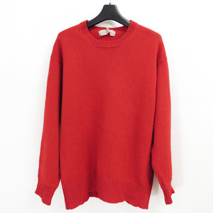 80s COMME des GARCONS HOMME WOOL KNIT SWEATER RED VINTAGE コムデギャルソン オム ウール ニット レッド ビンテージ 80's 赤