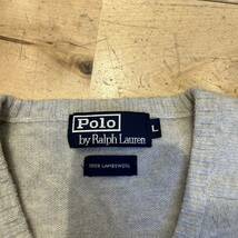 ★POLO RALPH LAUREN/ポロラルフローレン/ニット/セーター/ニットセーター/Vネック/ロゴ/メンズ/Lサイズ_画像6