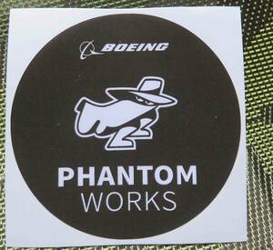 黒円萌ロゴ円型◆萌ガンマン　ボーイング　ファントムワークス Boeing Phantom Worksステッカー激渋☆シール■ミリタリー　　USA◎シール