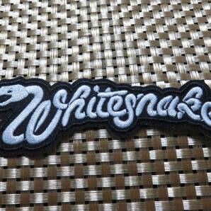 W蛇ロゴ■新品『Whitesnake』 ホワイトスネイク■イングランド　ハードロック・バンド刺繍ワッペン■ミュージック 音楽 楽器 仲間 ■激シブ