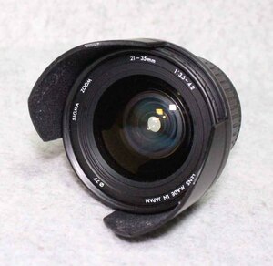 [eiA148]ニコン　レンズ シグマ 21-35mm f3.5-4.2 SIGMA ZOOM　nikon LENS 広角ズーム　超広角21mm