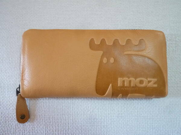 【新品・送料無料】値下げ　moz モズ　ラウンド長財布　キャメル