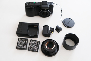 ★動作確認品:RICOH Caplio GX100 + VewFinnder(VF-1) + ワイコン(DW-6) + アダプター(HA-2)　等