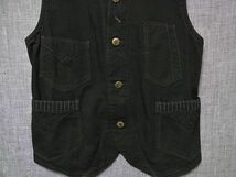 【匿名/送料込】美品 フリーホイーラーズ コンダクターベスト 40 黒 ブラック FREEWHEELERS CONDUCTOR VEST チェンジボタン シンチバック_画像5