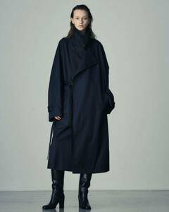 stein DOUBLE LAPELED DOUBLE BREASTED COAT DARK NAVY Sサイズ コート