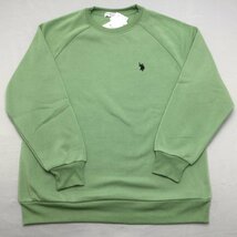 【送料無料】【新品】US.POLO ASSN レディース裏起毛トレーナー(ゆったりタイプ）　　　M　　　グリーン★23347_画像1