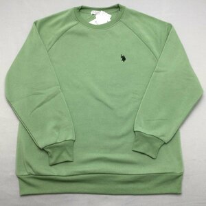 【送料無料】【新品】US.POLO ASSN レディース裏起毛トレーナー(ゆったりタイプ）　　　M　　　グリーン★23347