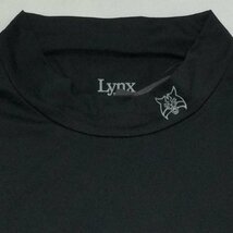 【送料無料】【新品】Lynx メンズ長袖Tシャツ（吸汗速乾 UVカット ハイネック）　　LL　2L　　 ブラック★31202_画像2