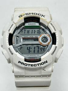 H2663 カシオ G-SHOCK ジーショック PROTECTION GD-110 白 ホワイト 稼働品