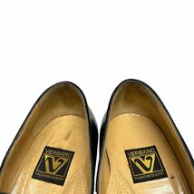 BA243 ヴェルバノVERBANO 靴 メンズ ビジネスシューズ ローファー スリッポン 7.5 約 25.5cm ブラック レザー_画像9