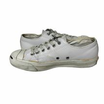 BA472 CONVERSE コンバース ジャックパーセル メンズ ローカットレザースニーカー US4.5 23.5cm ホワイト 本革_画像4