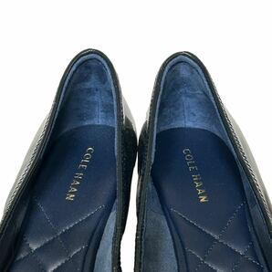 BA716 COLE HAAN コールハーン ウェッジソール オープントゥパンプス 5.5B 約 22.5cm ダークグリーン エナメルの画像9