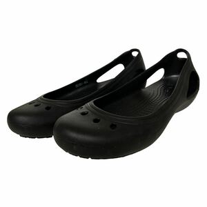 BA842 crocs クロックス レディース サンダル W6 約 22cm ブラック ラバー