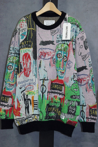  new goods unused WACKO MARIA ( Wacko Maria ) BASQUIAT CREW NECK SWEATER knitted / L size / bus Kia /... city / BASQUIAT-WM-KN03