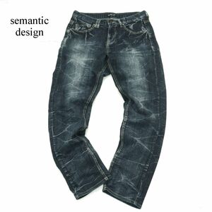 semantic design セマンティック デザイン USED加工★ ストレッチ スリム デニム パンツ ジーンズ Sz.M　メンズ　A3B05048_A#R