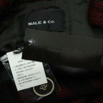 未使用★ MALE&Co. タカキュー 秋冬 ウール混★ ストライプ ニット ジャケット カーディガン Sz.L　メンズ　A3T12626_A#K_画像5