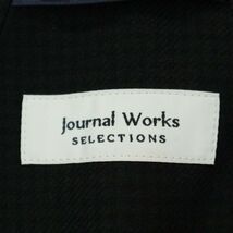 JOURNAL WORKS ジャーナルワークス 秋冬 シャドー チェック★ スタンドカラー 中綿 コート Sz.M　メンズ 黒 ビジネス　A3T12621_A#N_画像6