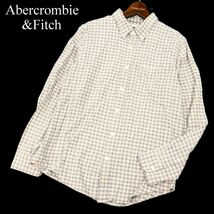 Abercrombie&Fitch アバクロンビー＆フィッチ 秋冬 長袖 ボタンダウン チェック★ ネル シャツ Sz.M　メンズ　A3T12532_A#B_画像1