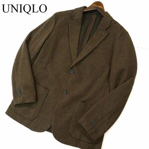 22AW★ UNIQLO ユニクロ 秋冬 ガンクラブ チェック★ コンフォート ジャージー 2B テーラード ジャケット Sz.L　メンズ　A3T12763_B#N