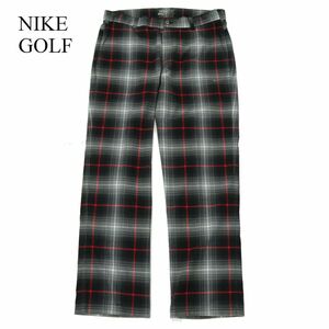 NIKE GOLF ナイキ ゴルフ 秋冬 DRI-FIT 吸汗速乾 起毛 ストレッチ チェック スラックス パンツ Sz.XXL　メンズ 大きいサイズ　A3B05182_B#Q