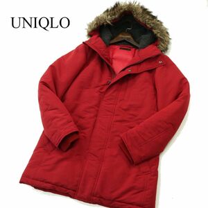 UNIQLO ユニクロ 秋冬 ファー フード裏ボア★ エアテック フーディー ダウン コート Sz.S　メンズ　A3T12922_B#N