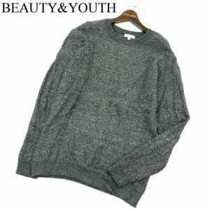 BEAUTY&YOUTH ユナイテッドアローズ 秋冬 ウール カシミヤ混★ ボア ニット セーター Sz.XL　メンズ グレー 大きいサイズ　A3T13677_B#K