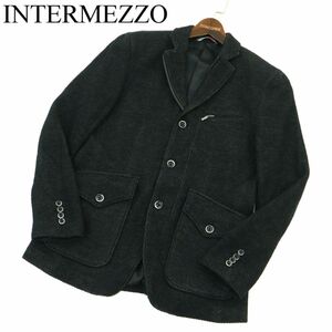 INTERMEZZO インターメッツォ レナウン 秋冬 ウール★ ジャケット カバーオール Sz.S　メンズ グレー　A3T13684_B#N