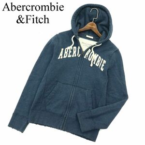 Abercrombie&Fitch アバクロンビー＆フィッチ ダメージ加工★ 裏起毛 スウェット ジップ フーディー パーカー Sz.S　メンズ　A3T13441_B#N