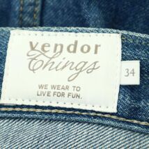 vendor things ベンダーシングス 通年 ダメージ加工★ テーパード デニム パンツ ジーンズ Sz.34　メンズ 日本製 　A3B05345_B#R_画像8