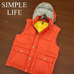 SIMPLE LIFE シンプルライフ レナウン 秋冬 フーディー★ ダウン ベスト Sz.M　メンズ　A3T13721_B#N