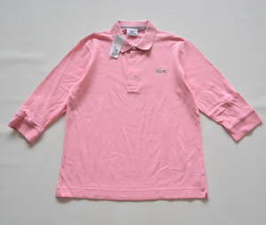 未使用 ラコステ　ピンクワニ 七分袖 ポロシャツ 3（M）ピンク/LACOSTE
