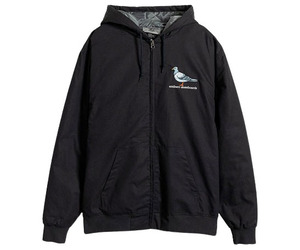 最安☆即決 ANTIIHERO アンタイヒーロー PIGEON RIPSTOP JACKET リップストップコットン地 フード付きジャケット 黒 SIZE:M.アンチヒーロー