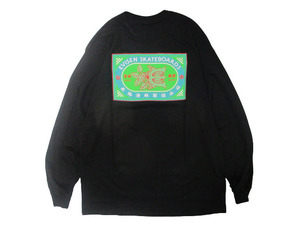 即決☆ EVISEN SKATEBOARDS エビセン HYAKKA L/S T-SHIRTS ロングスリーブTシャツ 黒 SIZE:L.sld tbpr mxmxm thrasher spitfire　BLACK