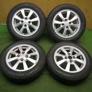 *送料無料*バリ溝！20年！9.5分★ダイハツ タント 純正 155/65R14 スタッドレス ブリヂストン VRX 14インチ PCD100/4H★3101007Hス