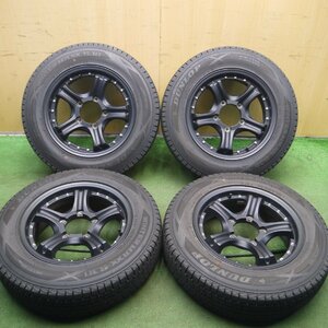 *送料無料*バリ溝！22年！キレイ！9.5分以上★ジムニー 等 175/80R16 スタッドレス ダンロップ SJ8 社外 アルミ PCD139.7/5H★3102511Hス