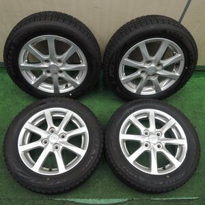 *送料無料*バリ溝！21年！キレイ！8.5分★ダイハツ タント 純正 155/65R14 スタッドレス ブリヂストン VRX2 PCD100/4H★3111503SYス