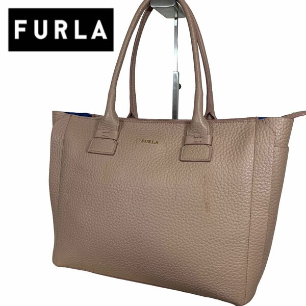 FURLA フルラ カプリッチョ ハンドバッグ トートバック A4収納 シボ革