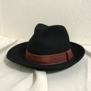 本物コードCODEウールハット帽子ボウシメンズアメカジワークミリタリービジネススーツ黒ブラック59cm