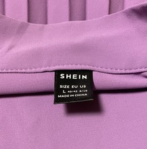 ★未使用品★ SHEIN　藤色のプリーツワンピース_画像4