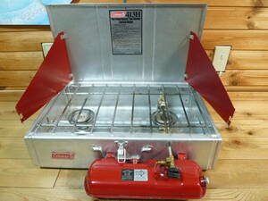 * prompt decision super-discount liquidation * free shipping *4-5 times degree use * ignition OK* Coleman 413H490J Limited Model two burner power house made in USA 2003 year 2 month 