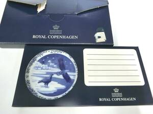 33149◆ミレニアム 2000年 ロイヤルコペンハーゲン ミニ イヤープレート 約8㎝ ROYAL COPENHAGEN