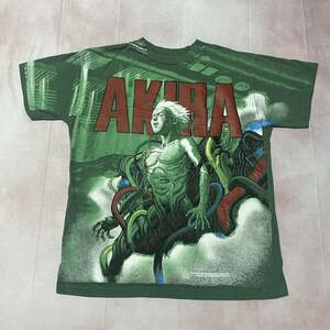 AKIRA TETSUO アキラ 鉄雄 総柄 オーバープリントTシャツ GREEN Lサイズ