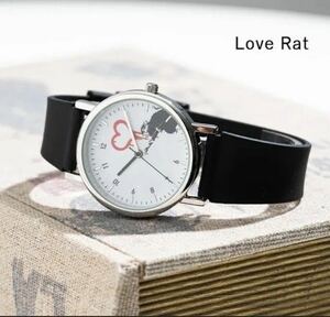 新品　アート 腕時計 BRANDALISED バンクシー banksy ラブラット ブランド 丸形 ジェンダーレス 日本製ムーブメント　アナログ　おしゃれ 